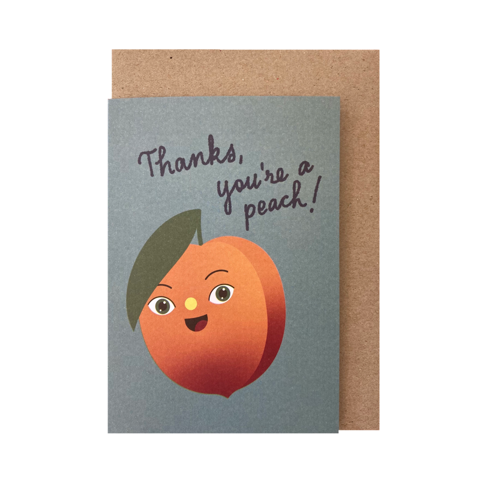 Snail Mail Paper Goods X Lisa Max You're a Peach Card