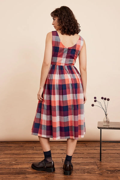 IMPERFECT: Emily & Fin Abigail Cherry Plaid Dress - XS