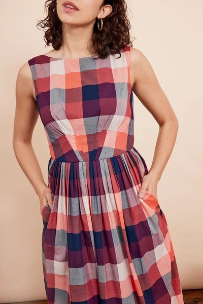 IMPERFECT: Emily & Fin Abigail Cherry Plaid Dress - XS