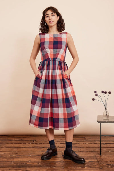 IMPERFECT: Emily & Fin Abigail Cherry Plaid Dress - XS