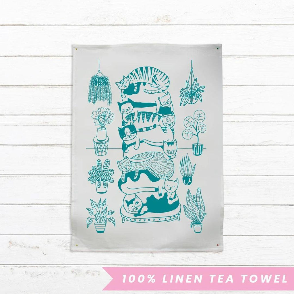 Able & Game Cat Stack Tea Towel