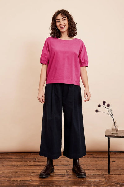 Emily & Fin Ava Magenta Needlecord Top