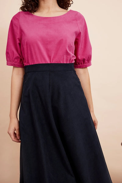 Emily & Fin Ava Magenta Needlecord Top