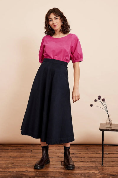 Emily & Fin Ava Magenta Needlecord Top
