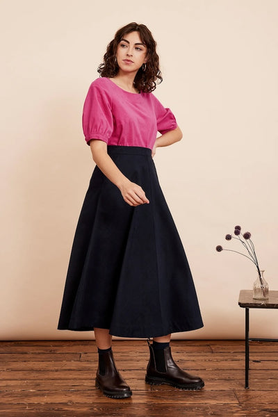 Emily & Fin Ava Magenta Needlecord Top