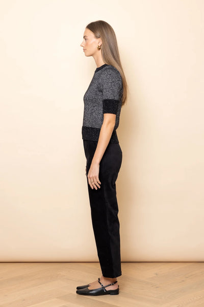 Frock Me Out Velvet Straight Leg Pants - Black