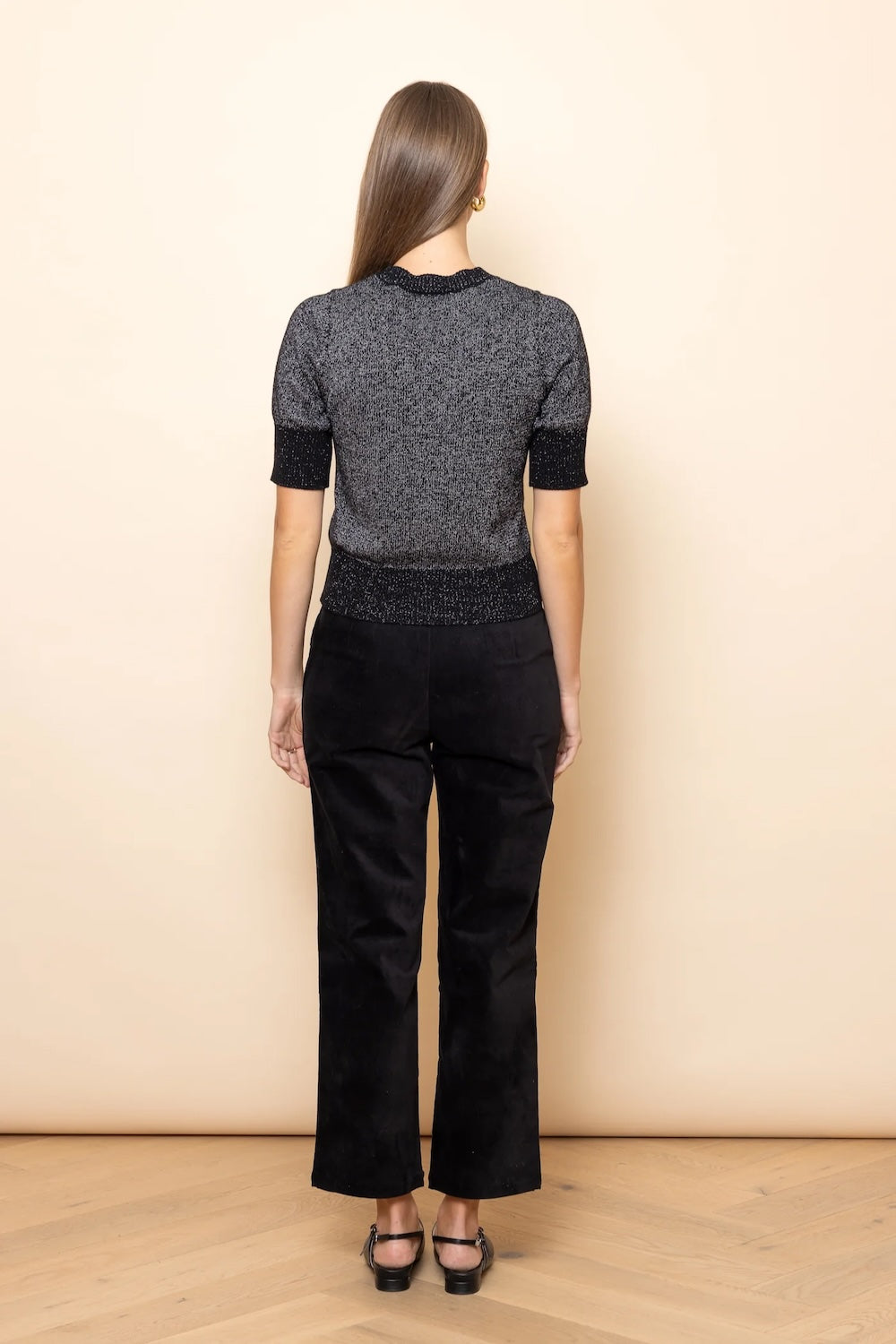 Frock Me Out Velvet Straight Leg Pants - Black