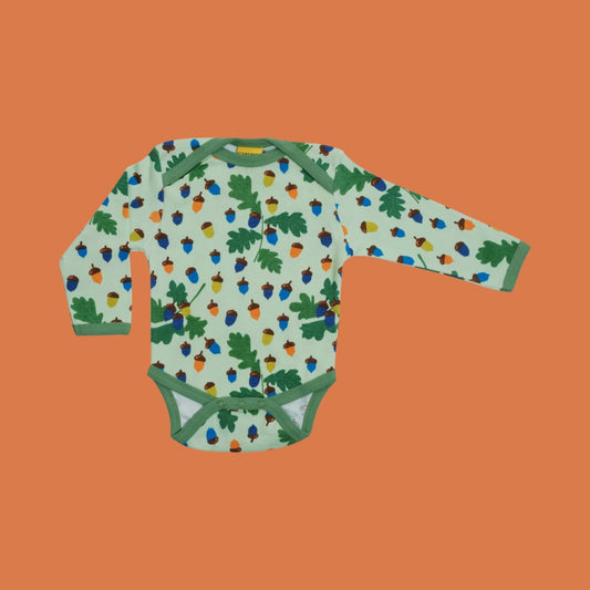 Duns Acorn Green Long Sleeve Bodysuit