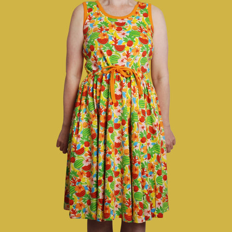Duns Jungle Adult Sleeveless Dress with Gathered Skirt