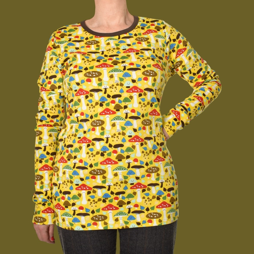 Duns Yellow Mushroom Long Sleeve Adult Tee