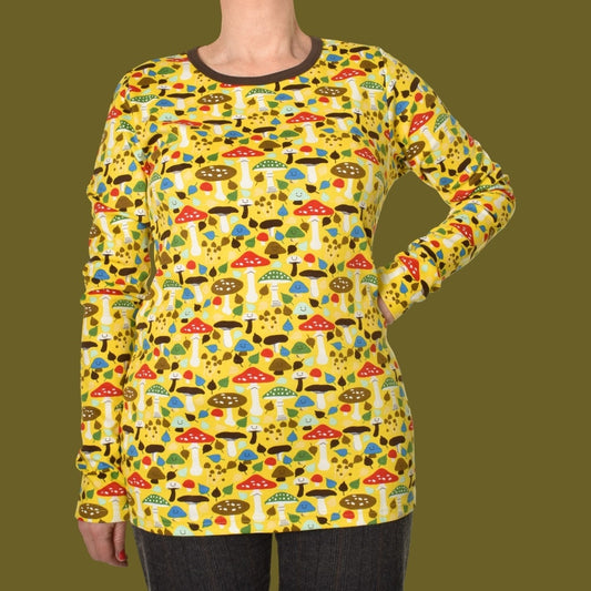 Duns Yellow Mushroom Long Sleeve Adult Tee