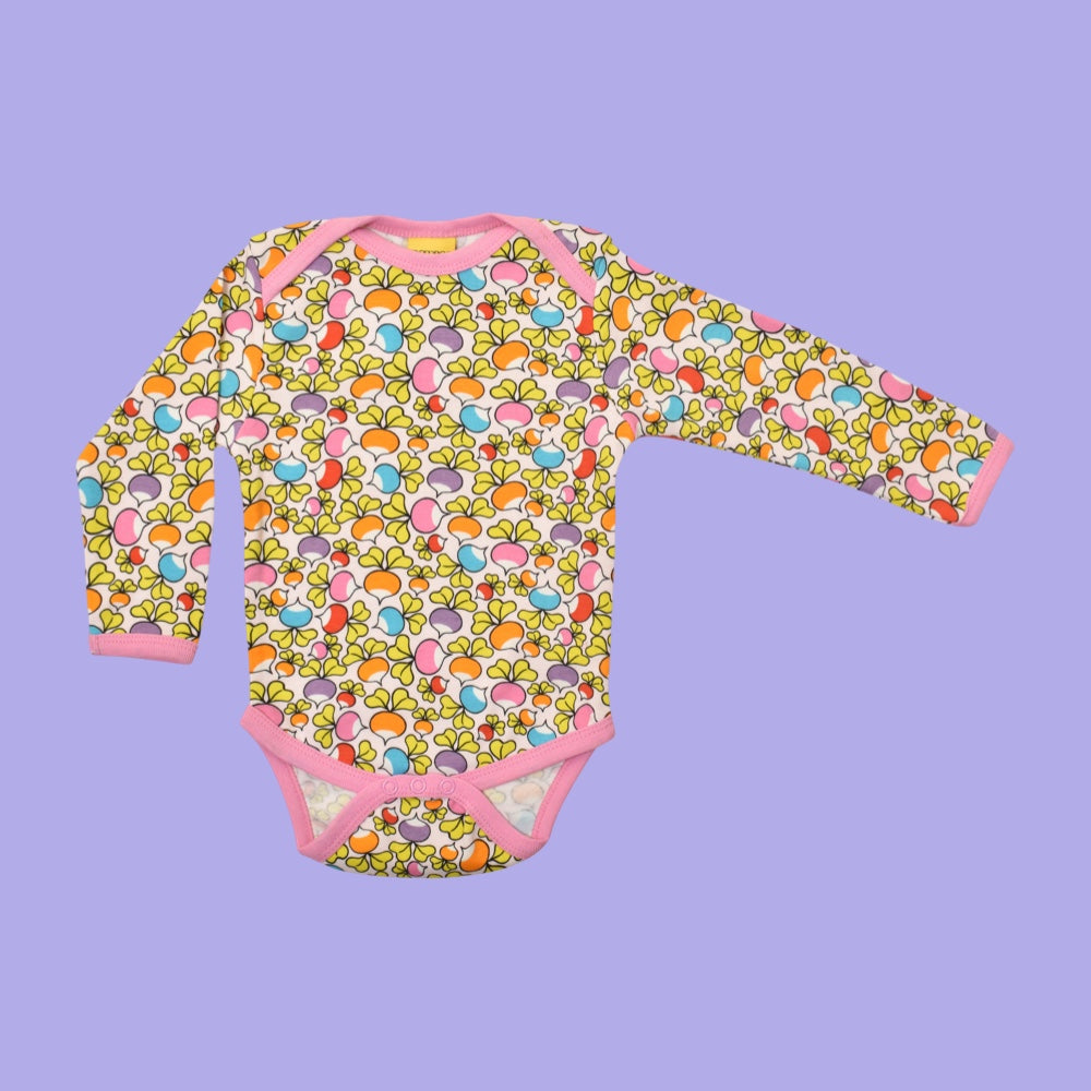Duns Jumble Radish Pink Long Sleeve Bodysuit