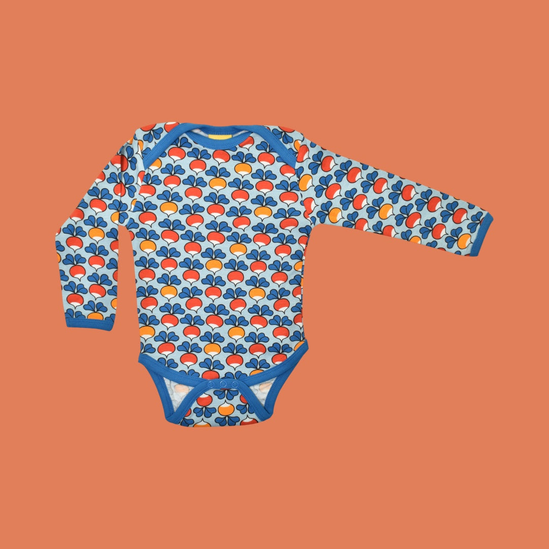 Duns Multi Radish Blue Long Sleeve Bodysuit