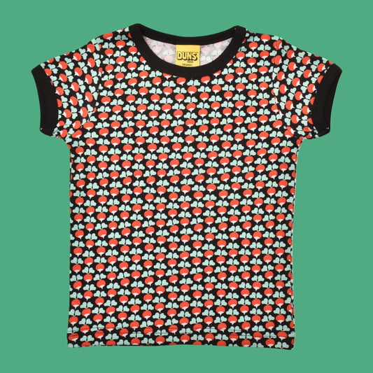 Duns Black Mini Radish Kids' Short Sleeve Tee