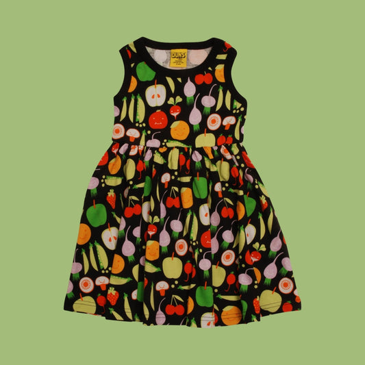 Duns Black Harvest Sleeveless Dress with Gathered Skirt