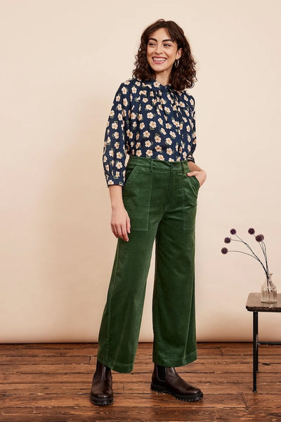 Emily & Fin Nora Cropped Trouser - Forest Green