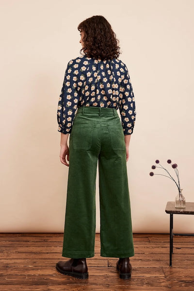 Emily & Fin Nora Cropped Trouser - Forest Green