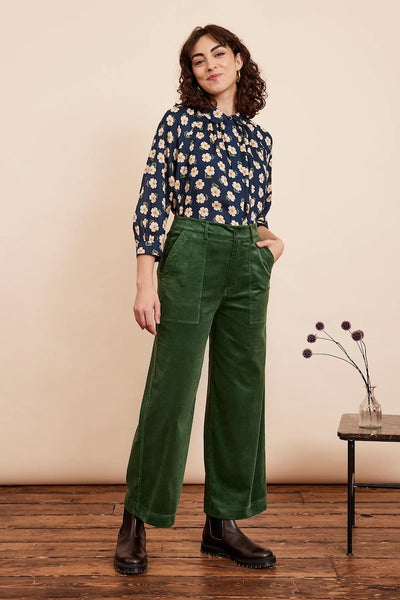 Emily & Fin Nora Cropped Trouser - Forest Green