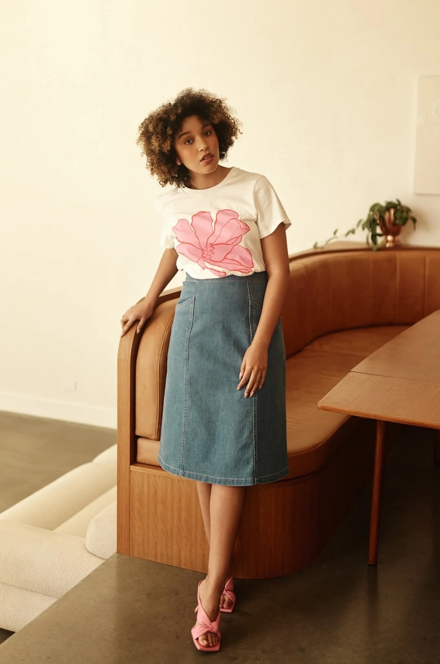 Frock Me Out A-Line Denim Skirt - Vintage Wash