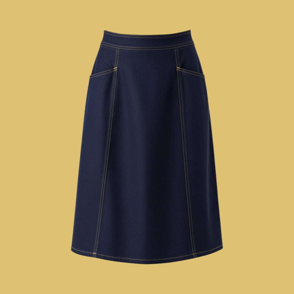 Frock Me Out A-Line Denim Skirt - Indigo