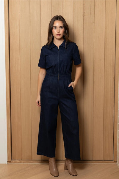 Frock Me Out Freestyler Denim Jumpsuit - Indigo