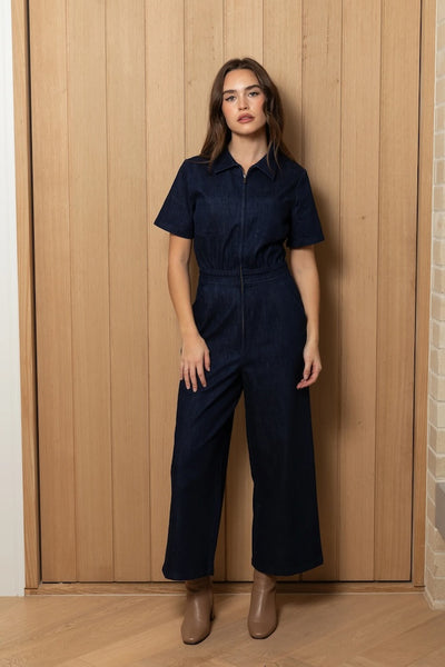 Frock Me Out Freestyler Denim Jumpsuit - Indigo