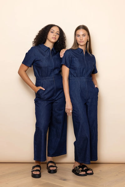 Frock Me Out Freestyler Denim Jumpsuit - Indigo