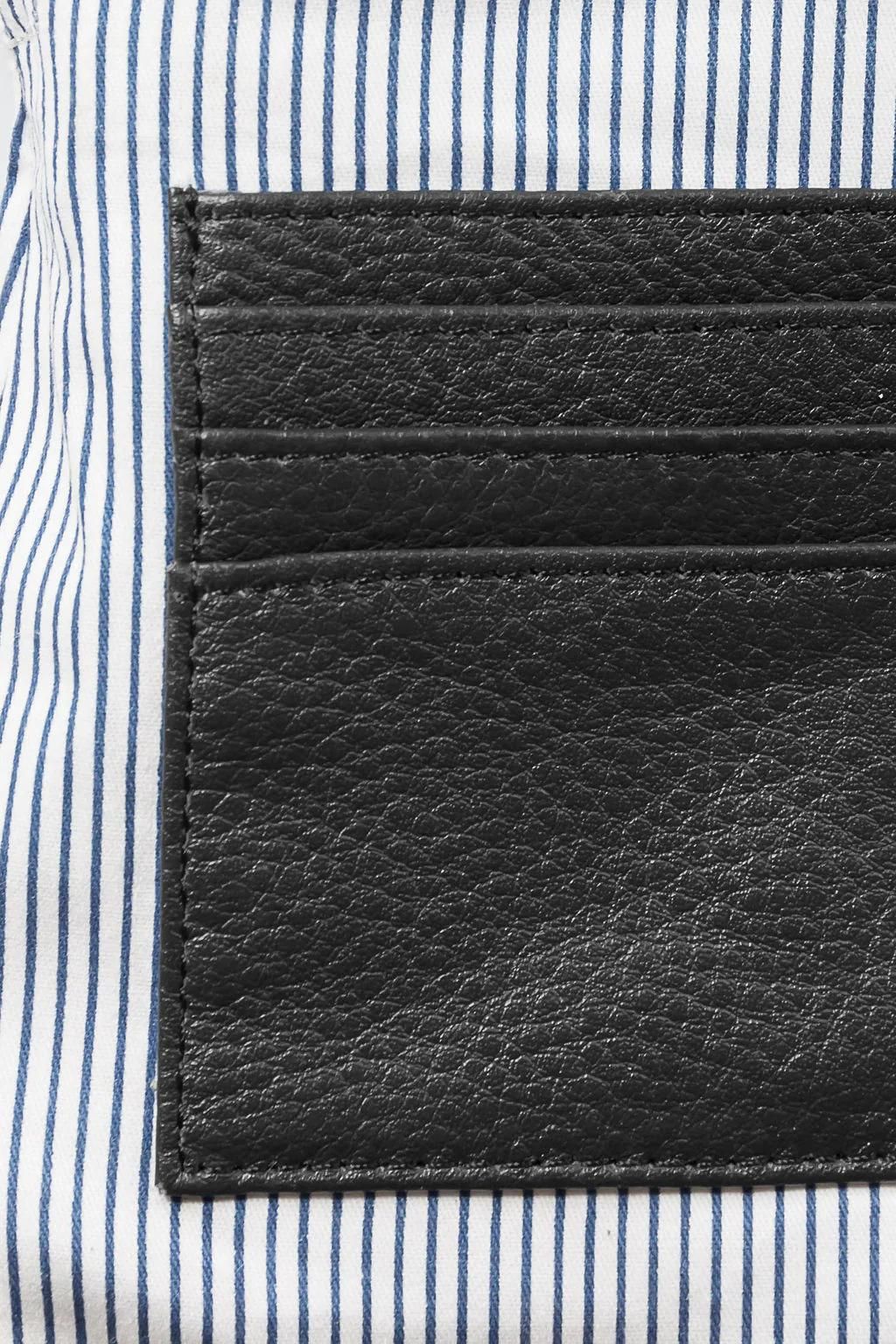 Inside Pocket of Hoopla Mini Cross Body Slouch Bag in Black