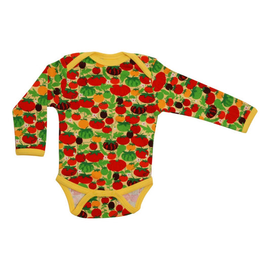 Duns Tomatoes Pale Yellow Long Sleeve Bodysuit