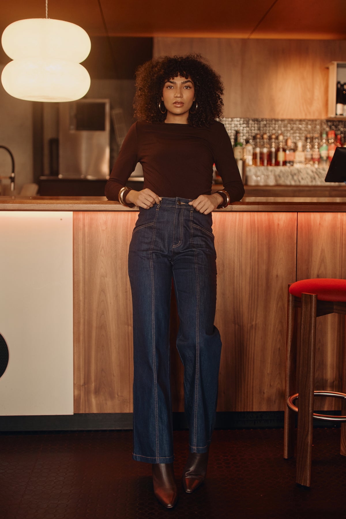 Frock Me Out Denim High Waisted Jeans - Indigo
