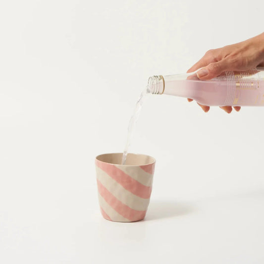 Jones & Co Cabana Stripe Tumbler - Pink