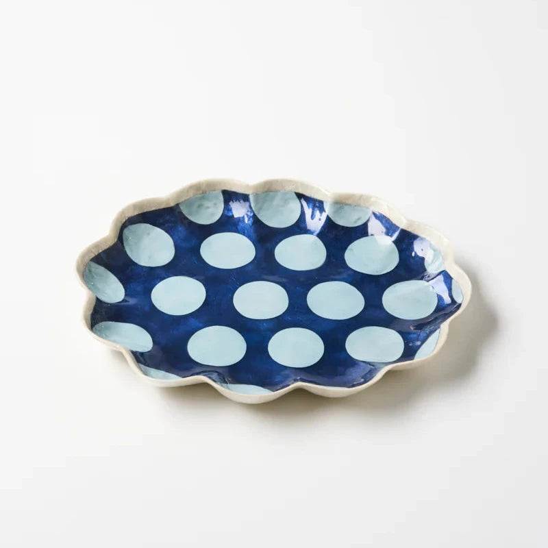 Jones & Co Paradis Scallop Tray - Blue