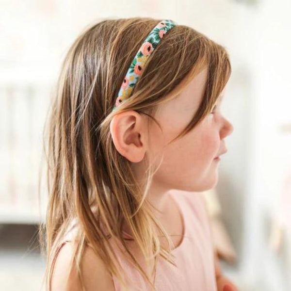 Josie Joan's Alice Headband in Rose worn by child model.