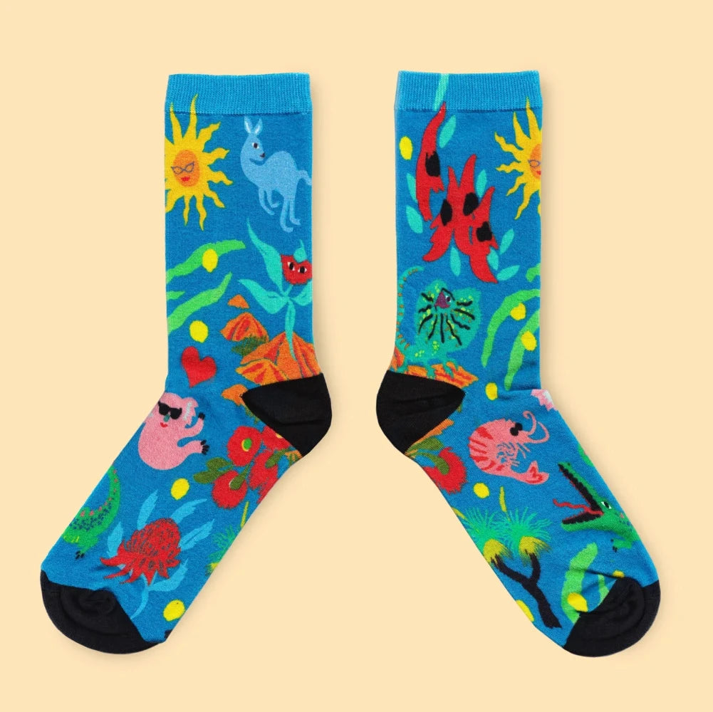 Ruck Rover Julie White Rainbow Oz Socks – Ruck Rover General Store
