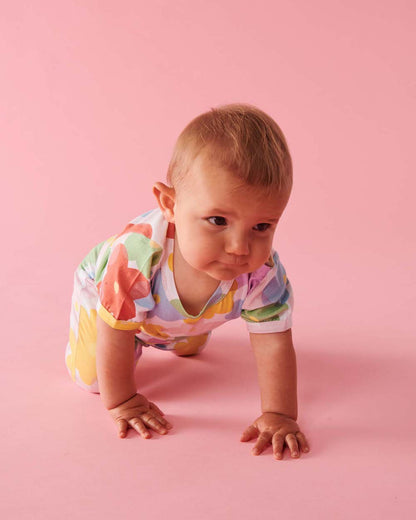 Kip & Co Paper Daisy Short Sleeve Romper