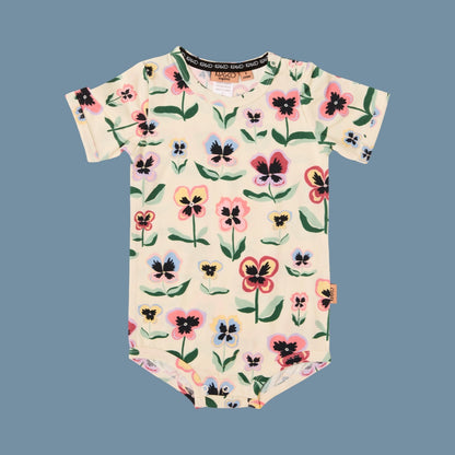 Kip & Co Pretty Pansy Short Sleeve Romper