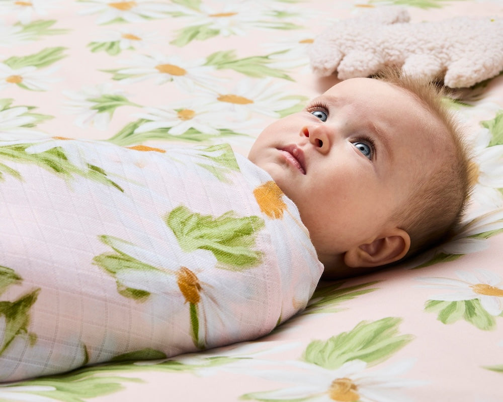 Kip & Co Sweet Daisy Bamboo Baby Swaddle
