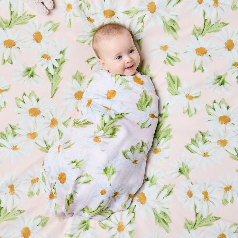 Kip & Co Sweet Daisy Bamboo Baby Swaddle