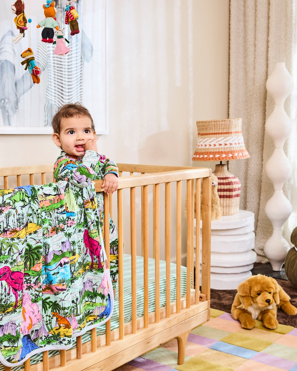 Kip & Co Jurassic Organic Cotton Snuggle Blanket