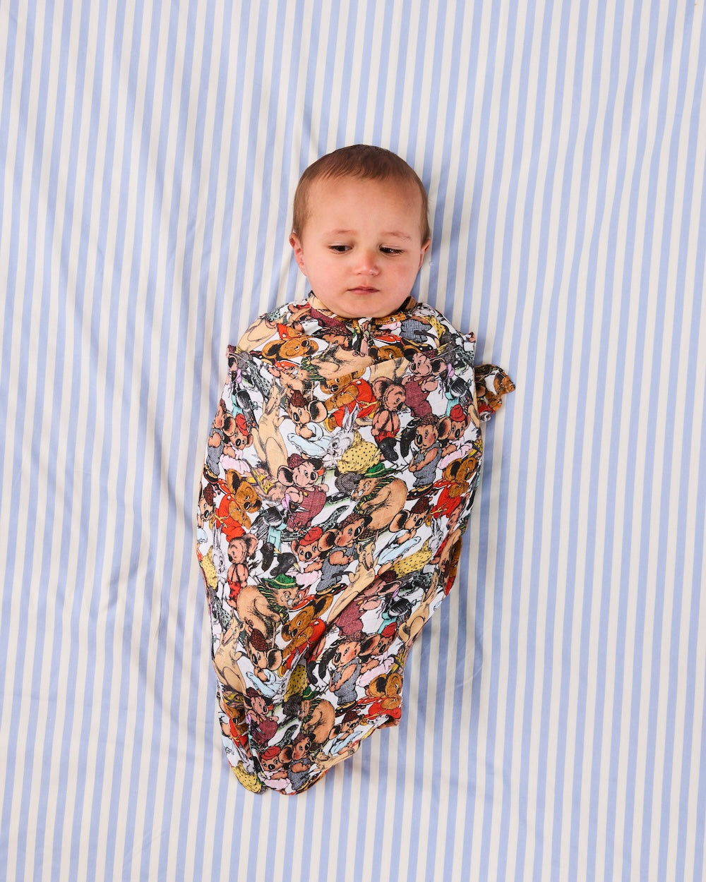 Kip&Co X Blinky Bill Blinky and Friends Bamboo Baby Swaddle