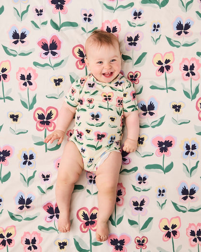 Kip & Co Pretty Pansy Short Sleeve Romper