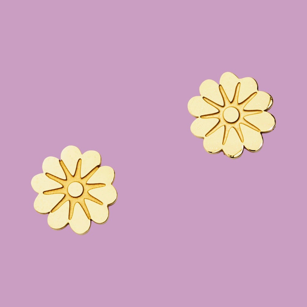 Martha Jean Olearia Studs - Gold
