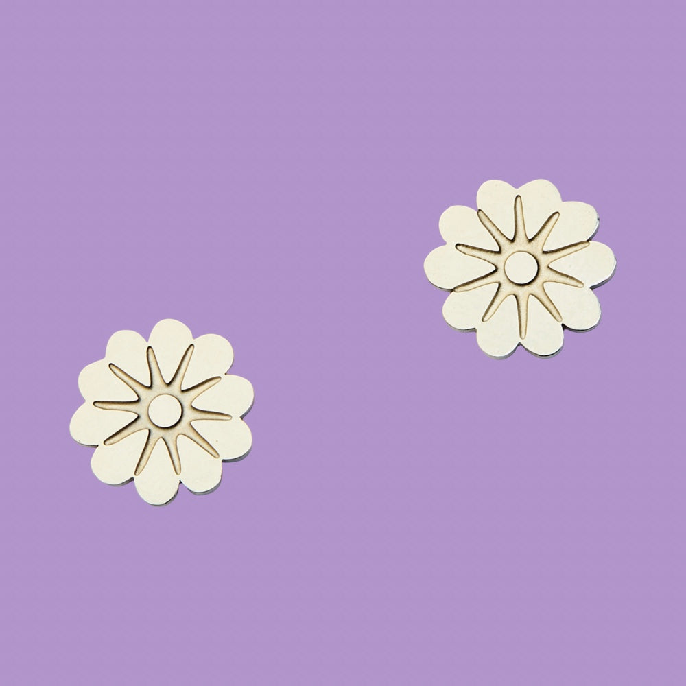 Martha Jean Olearia Studs - Silver