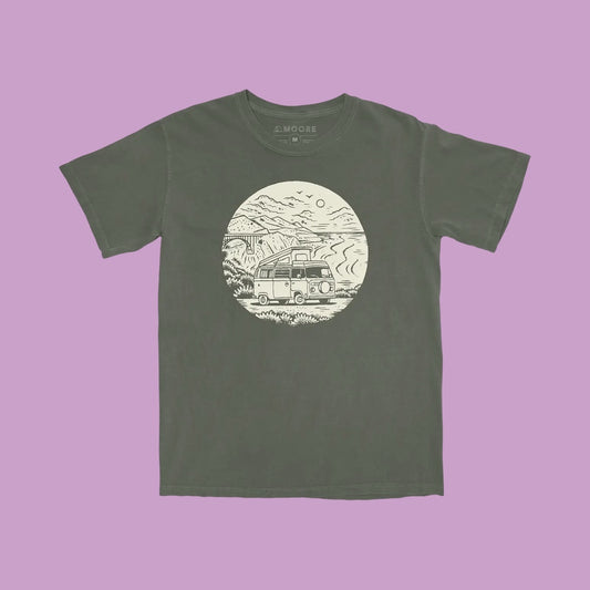 Moore Collection Big Sur VW Bus Tee - Green