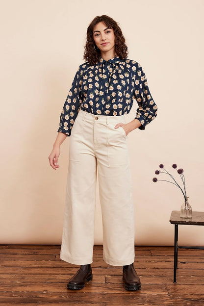 Emily & Fin Gwen Navy Floral Blouse