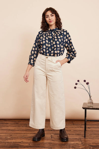 Emily & Fin Gwen Navy Floral Blouse