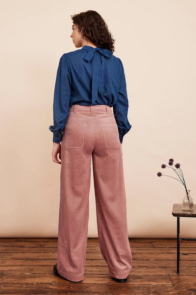 Emily & Fin Nora Trouser - Dusty Pink Chunky Cord