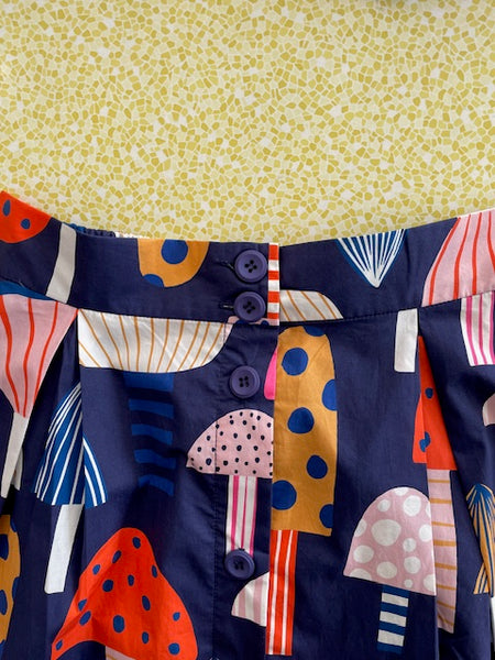 Waistband and buttons on Origami Doll Ashley Mushroom Skirt