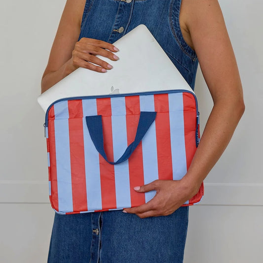 Project Ten Red Blue Stripe Laptop Case