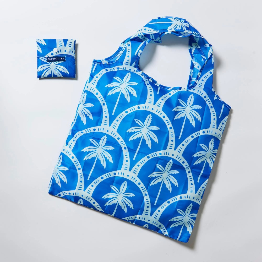 Project Ten Blue Palm Pocket Shopper